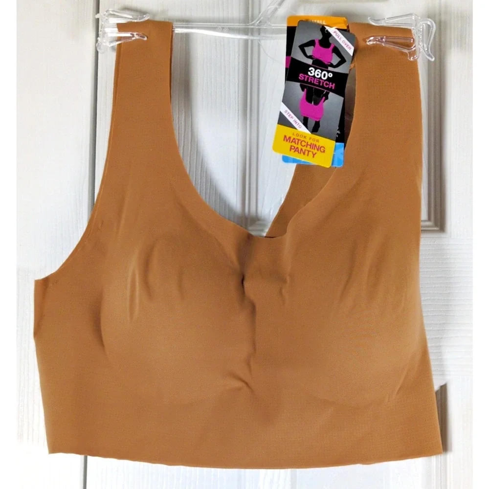 NWT Bali Comfort Revolution EasyLite Seamless Wirefree Bra Cinnamon Butter Small